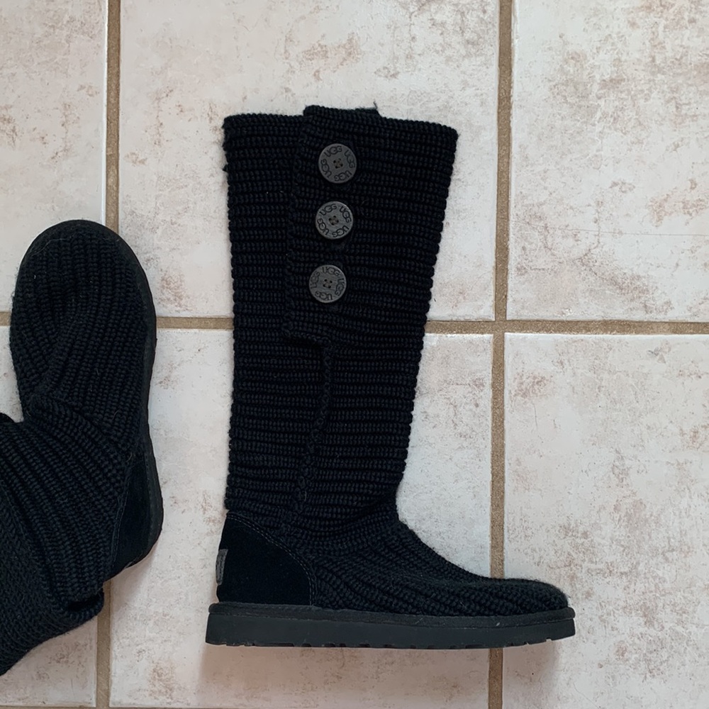 Black woven Ugg boots - Picture 5 of 6
